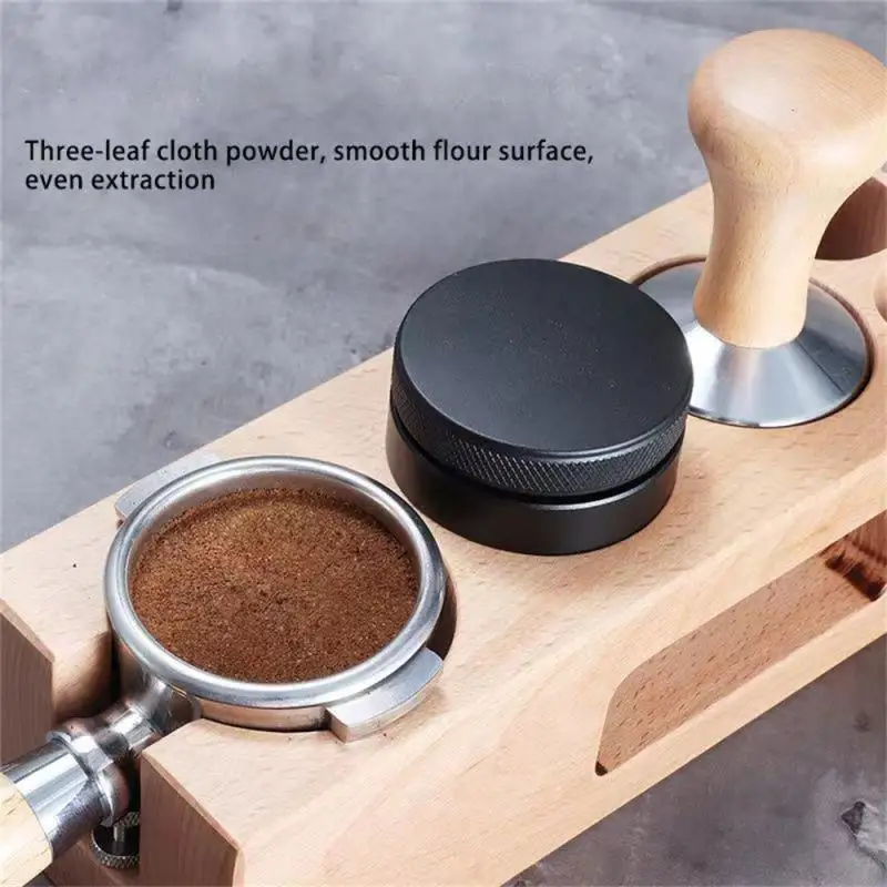 

51/53/58mm Coffee Distributor & Tamper, Dual Head Coffee Leveler Fits, Adjustable Depth-Espresso 3Angled and Flat Tampers