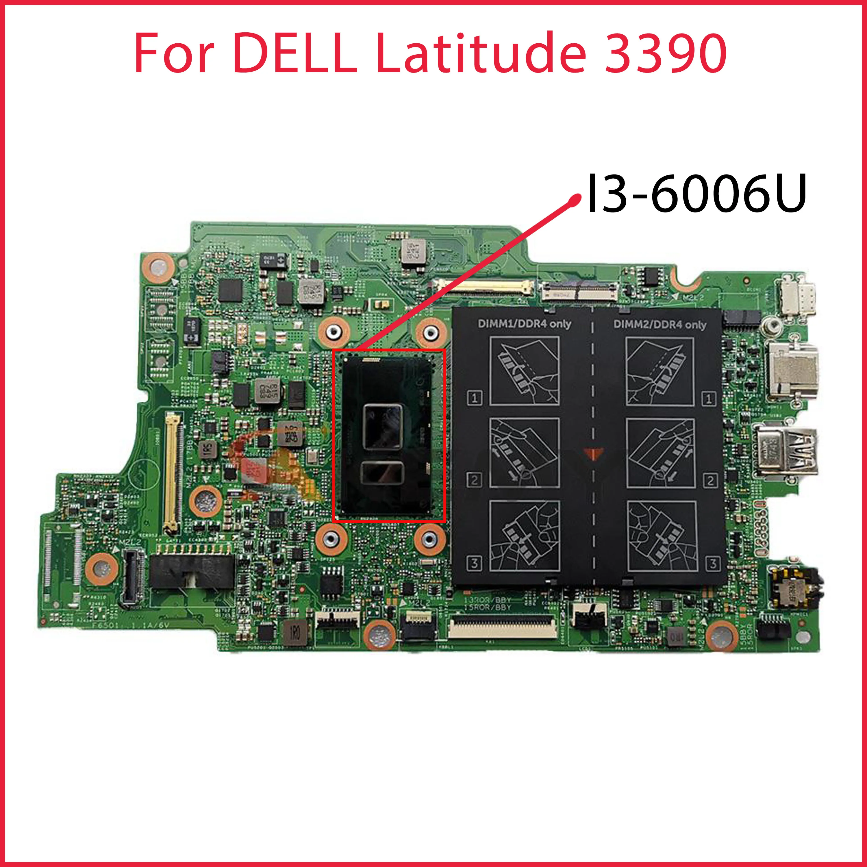 Материнская плата Akemy для ноутбука DELL Latitude 3390 материнская плата 7CKY3 17810-1 с процессором I3-6006U 3390 протестированная материнская плата full 100% 
Материнская плата Akemy для ноутбука DELL Latitude 3390 материнская плата 7CKY3 17810-1 с процессором I3-6006U 3390 протестированная материнская плата full 100%