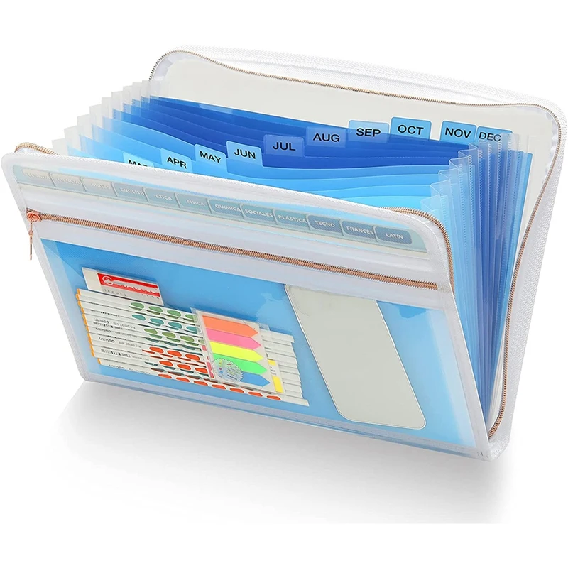 Zipper Accordion File Storage Bag,13 Pockets Expansion Folder With Zipper Accordion Folder,For Documents,Letter Size
Zipper Accordion File Storage Bag,13 Pockets Expansion Folder With Zipper Accordion Folder,For Documents,Letter Size