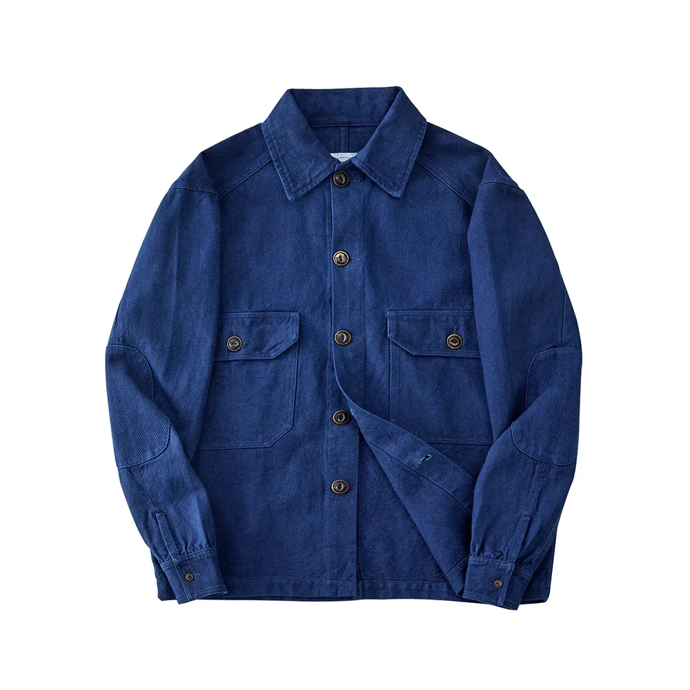 2023 Vintage Handmade Canvas Jacket Men Autumn Winter New Blue Dyed Lapel Multi-pocket Long Sleeve Jacket Casual Cardigan Coat
2023 Vintage Handmade Canvas Jacket Men Autumn Winter New Blue Dyed Lapel Multi-pocket Long Sleeve Jacket Casual Cardigan Coat