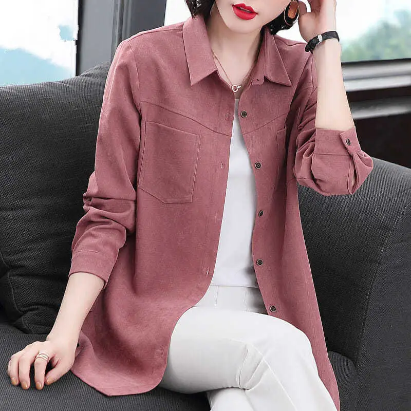 Fashion Lapel Button Loose Spliced Pockets Shirt Women's Clothing 2022 Autumn New Oversized Casual Tops Fashion Korean Blouse
Fashion Lapel Button Loose Spliced Pockets Shirt Women's Clothing 2022 Autumn New Oversized Casual Tops Fashion Korean Blouse