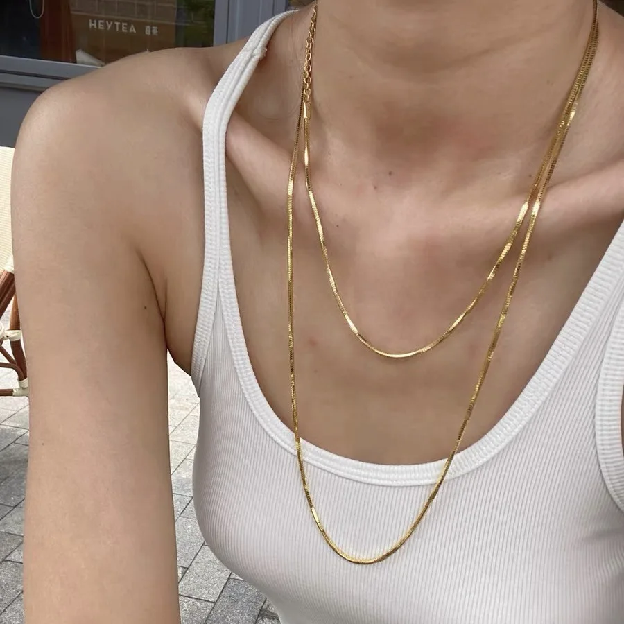RACHELZ Vintage Exaggerated Long Snake Chain Fashion Stainless Steel Double Layered Necklace For Women Jewelry Non Tarnish
RACHELZ Vintage Exaggerated Long Snake Chain Fashion Stainless Steel Double Layered Necklace For Women Jewelry Non Tarnish