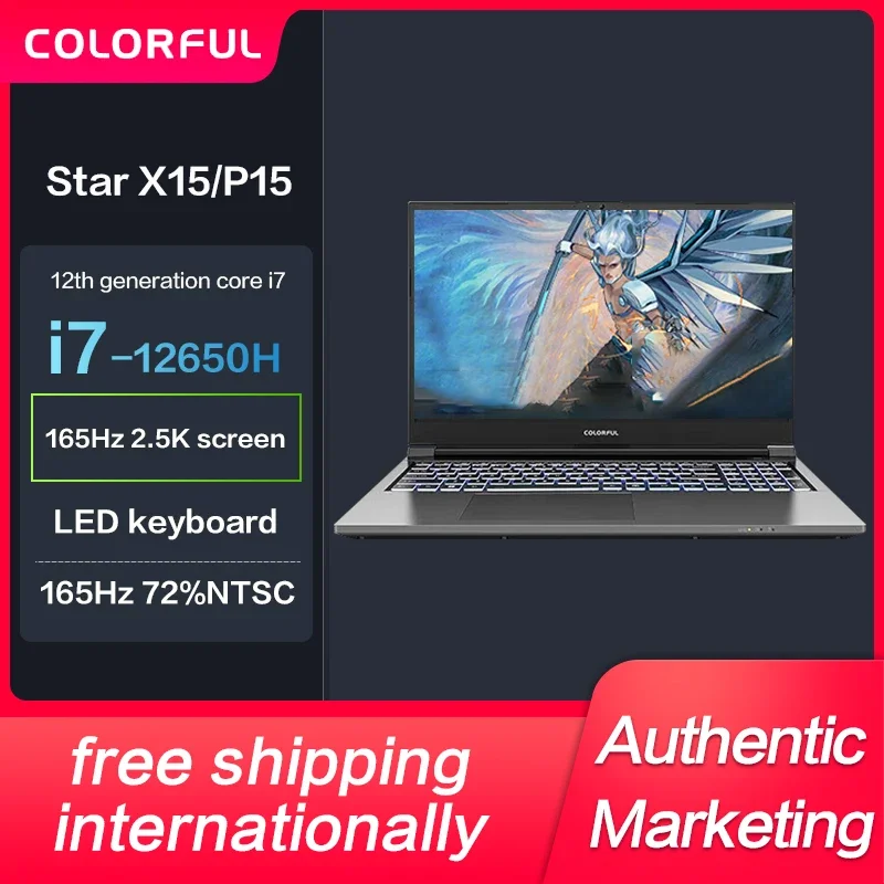 

Genuine New Colorful Star X15/P15 Gaming Laptop Intel I7 I9 RTX4060/RTX4070 8GB 2.5K 144Hz/165Hz Notebook Win11 Global Edition