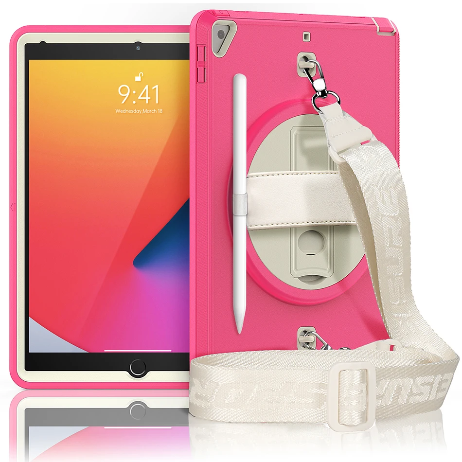 Lightweight Silicone Case for iPad 10.2 2021 2020 2019 Shockproof Cover with Shoulder Strap for iPad Air 3 Pro 10.5
Lightweight Silicone Case for iPad 10.2 2021 2020 2019 Shockproof Cover with Shoulder Strap for iPad Air 3 Pro 10.5