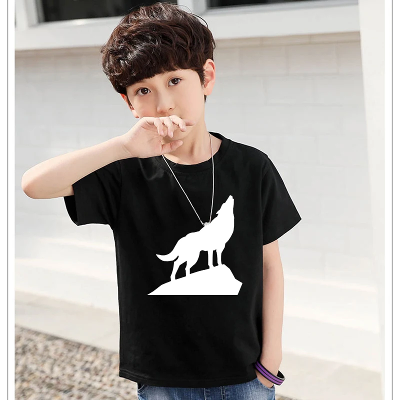 Summer Children's T-shirt Street Clothing Round Neck Short-sleeved T-shirts Wolf Tops Animal Print Kids Clothes Casual Wear
Summer Children's T-shirt Street Clothing Round Neck Short-sleeved T-shirts Wolf Tops Animal Print Kids Clothes Casual Wear