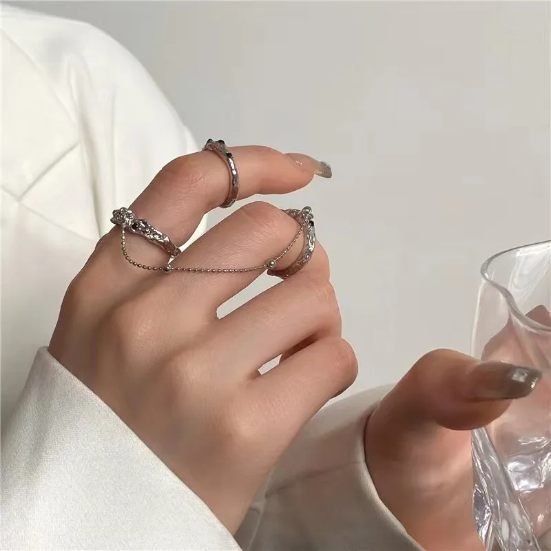Texture Chain Opening Adjustable Ring Men's and Women's Punk Index Finger Ring Popular Ring Jewelry Pinfinger Body Jewelry
Texture Chain Opening Adjustable Ring Men's and Women's Punk Index Finger Ring Popular Ring Jewelry Pinfinger Body Jewelry