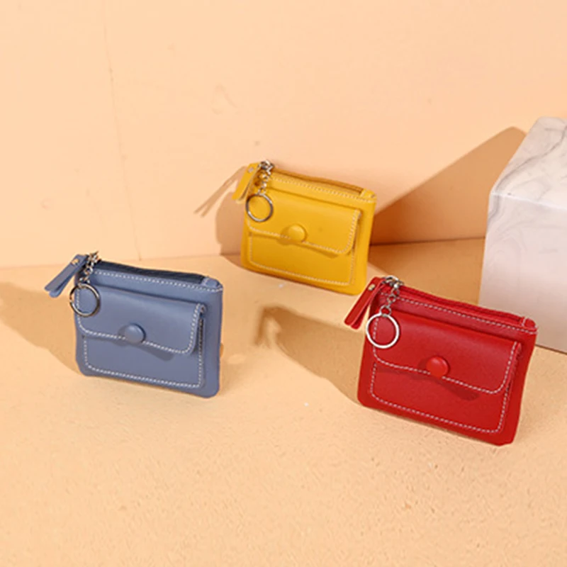 Women Wallet Pouch Key Chain Purse PU Coin Purse Zipper Card Holder Money Bag Leather Solid Color Handle Ring Coin Purse
Women Wallet Pouch Key Chain Purse PU Coin Purse Zipper Card Holder Money Bag Leather Solid Color Handle Ring Coin Purse