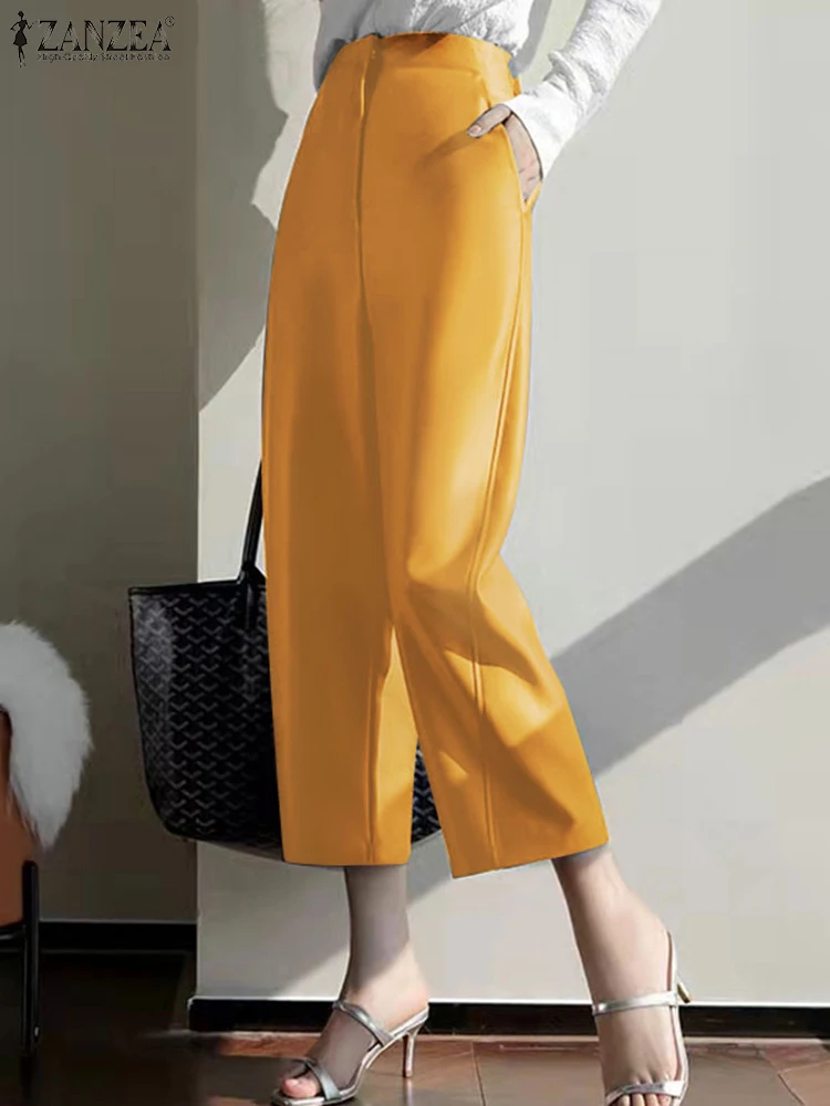 ZANZEA Women Fashion Pantalon Work Wear Office Lady Cropped Pants Casual Loose Satin Silk Pants Autumn Elegant High Waist Capris
ZANZEA Women Fashion Pantalon Work Wear Office Lady Cropped Pants Casual Loose Satin Silk Pants Autumn Elegant High Waist Capris