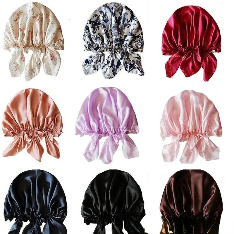 Satin Bonnet Silk Satin Night Sleep Cap Turban 9Color Polyester Elastic Night Sleeping Shower Cap Hair Bonnet Hat Head Cover
Satin Bonnet Silk Satin Night Sleep Cap Turban 9Color Polyester Elastic Night Sleeping Shower Cap Hair Bonnet Hat Head Cover