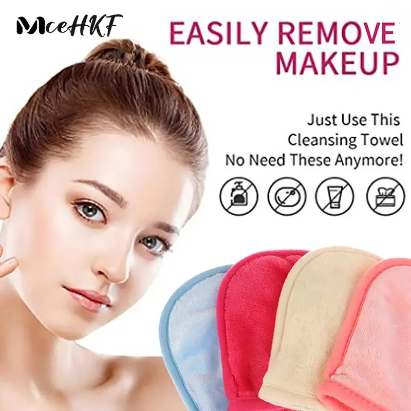 

Многоразовые перчатки для снятия макияжа, чистящее полотенце, перчатки для снятия макияжа, подушечки для глубокой очистки лица, мягкое очищение из микрофибры