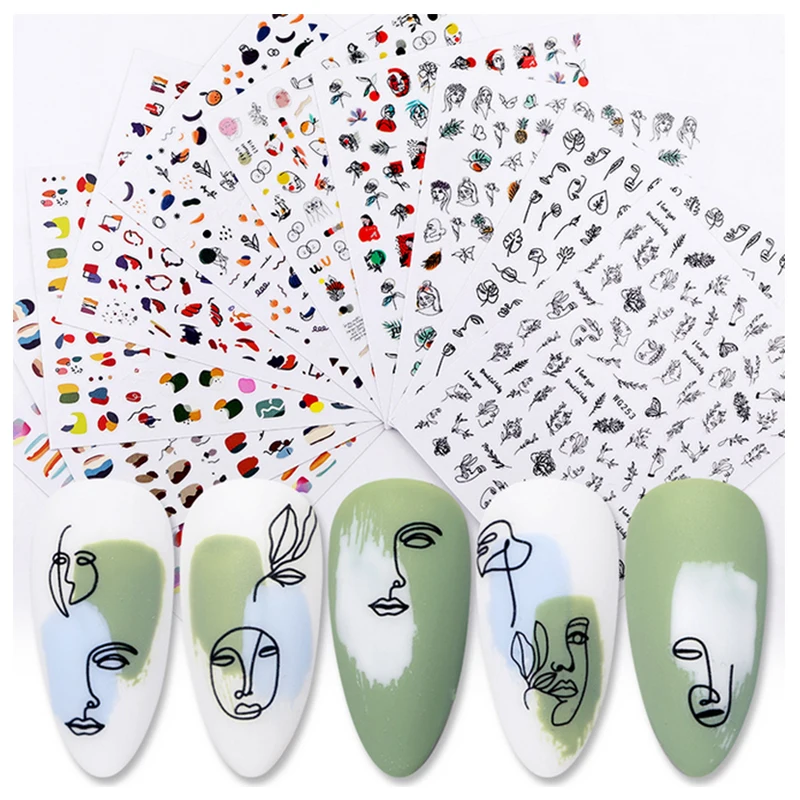 Back Glue Stickers Handwrite Scribbles Faces Colorful Paintings Nail Decals Decoration For Nail Art Manicure Beauty
Back Glue Stickers Handwrite Scribbles Faces Colorful Paintings Nail Decals Decoration For Nail Art Manicure Beauty