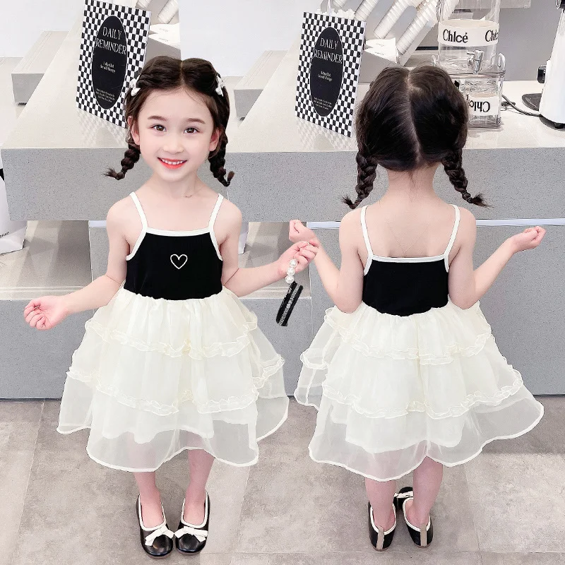 Kids Summer Clothes Girls Sling Mesh Princess Fashion Dress Heart Shaped Pattern Print Vest Dresses
Kids Summer Clothes Girls Sling Mesh Princess Fashion Dress Heart Shaped Pattern Print Vest Dresses
