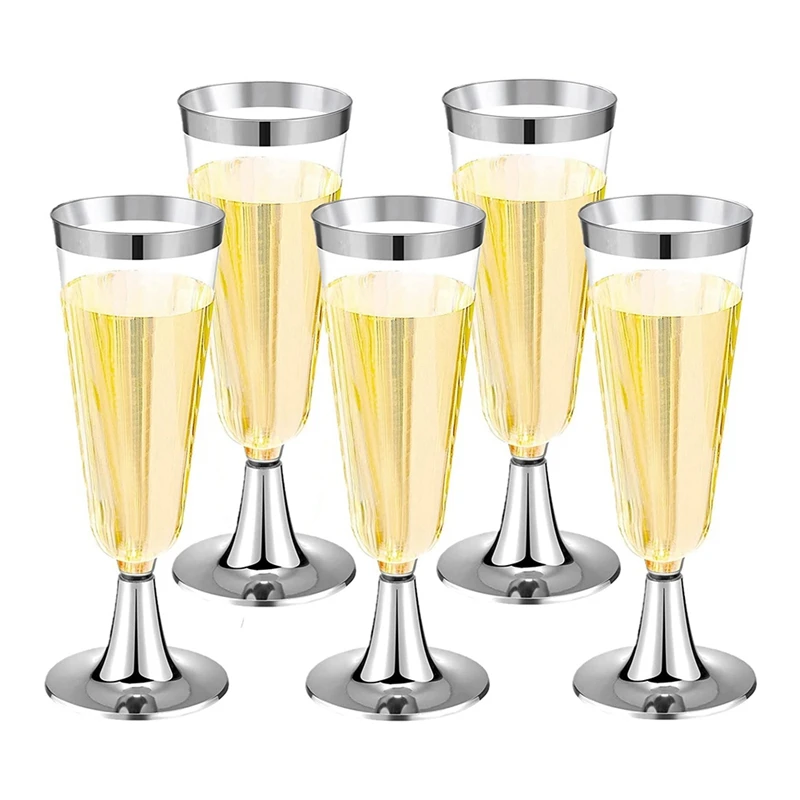 30 Piece Plastic Champagne Flutes Reusable Stemmed Party Wine Cups For Garden Parties 
30 Piece Plastic Champagne Flutes Reusable Stemmed Party Wine Cups For Garden Parties