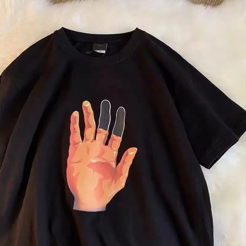 Gothic Gesture Graphic T-shirt Men and Women Trend Summer Loose 2023 New Y2K Casual Hip Hop Short Sleeve harajuku men clothing
Gothic Gesture Graphic T-shirt Men and Women Trend Summer Loose 2023 New Y2K Casual Hip Hop Short Sleeve harajuku men clothing