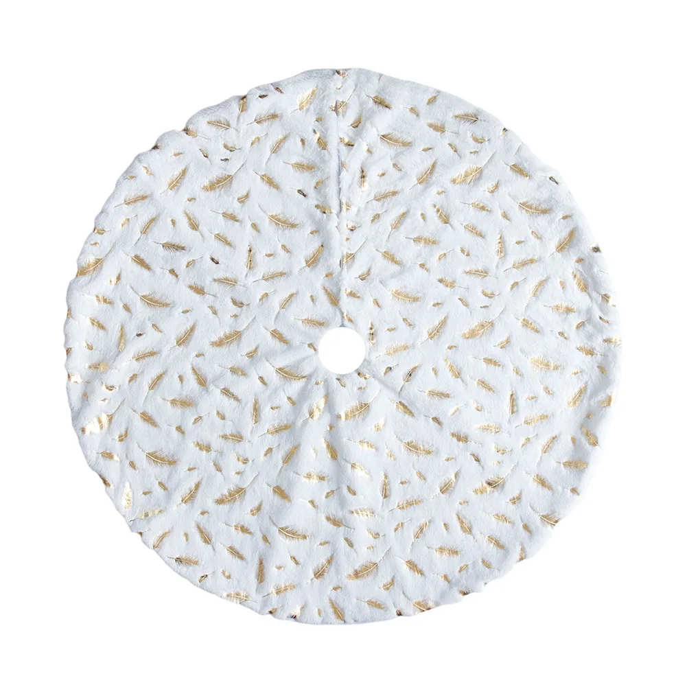 Ornament Christmas Tree Skirt Feathers Flannel Fabric Gold Silver Multi-Purpose Opening Design 120*120cm Bedroom
Ornament Christmas Tree Skirt Feathers Flannel Fabric Gold Silver Multi-Purpose Opening Design 120*120cm Bedroom