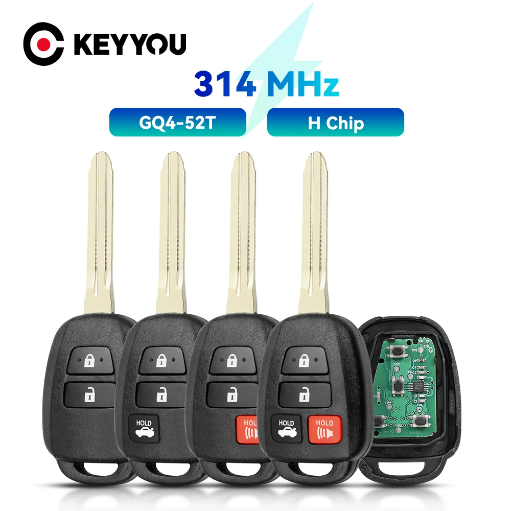 KEYYOU FCC: GQ4-52T KYDZ Replacement Keyless Entry Remote Car Key Fob for Toyota Rav4 2013-2018 With H Chip GQ452T
KEYYOU FCC: GQ4-52T KYDZ Replacement Keyless Entry Remote Car Key Fob for Toyota Rav4 2013-2018 With H Chip GQ452T