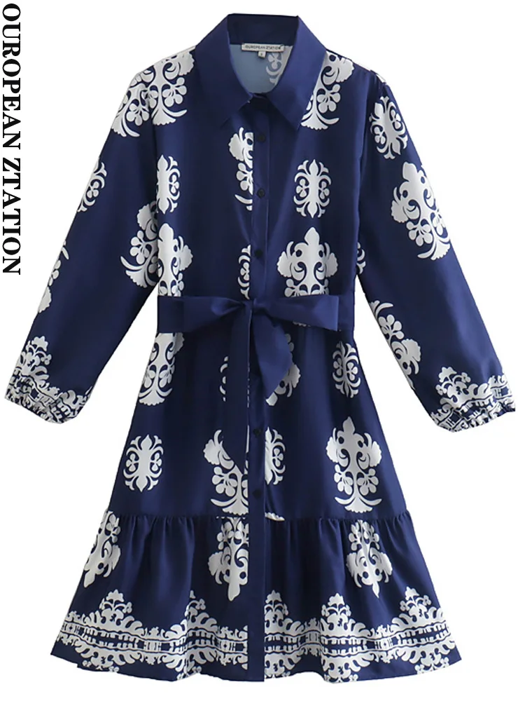 PAILETE Women 2022 fashion with belt print mini shirt dress vintage long sleeve button-up female dresses vestidos mujer
PAILETE Women 2022 fashion with belt print mini shirt dress vintage long sleeve button-up female dresses vestidos mujer