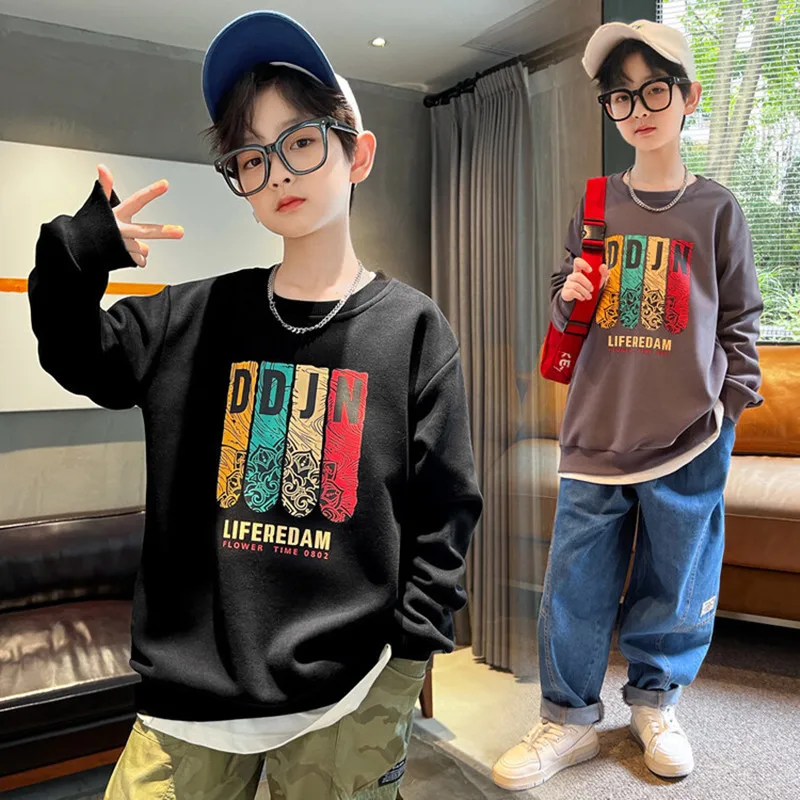 Teen Boys Sweatshirt Spring Autumn Long Sleeve Children Sport Tops Letter Print Bottoming Shirt Kids Pullover 4 7 8 10 12 14 Y
Teen Boys Sweatshirt Spring Autumn Long Sleeve Children Sport Tops Letter Print Bottoming Shirt Kids Pullover 4 7 8 10 12 14 Y
