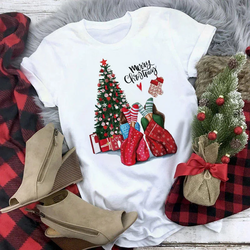 Women Fashion Girls Christmas Tree Printed T Shirt Harajuku Short Sleeve T-shirt Merry Christmas White Suitable All Seasons Tops
Women Fashion Girls Christmas Tree Printed T Shirt Harajuku Short Sleeve T-shirt Merry Christmas White Suitable All Seasons Tops