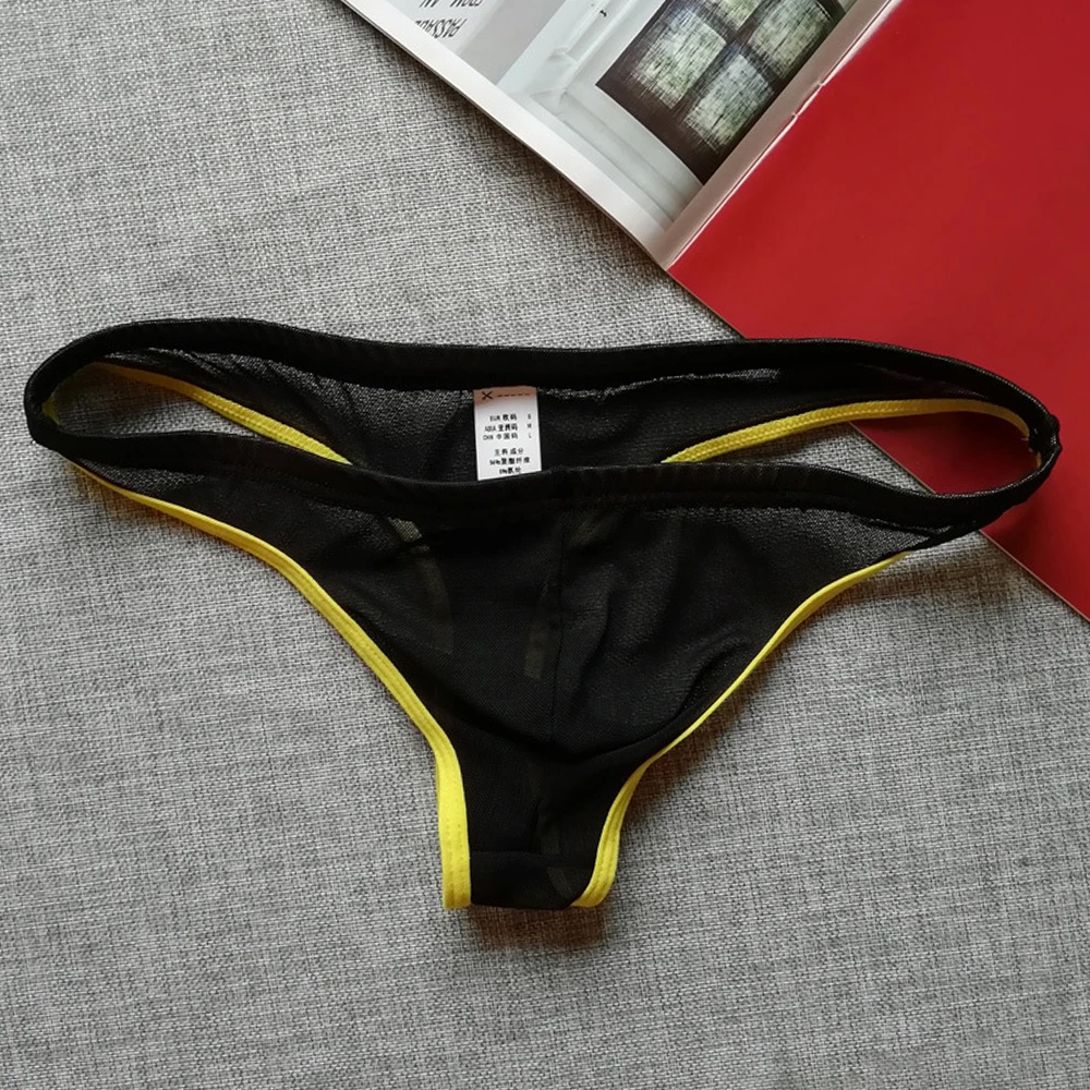 Men Sexy Low Waist Transparent Ultra-thin Breathable Thong Briefs Underwear Sexy Mesh Men's Underwear Thong
Men Sexy Low Waist Transparent Ultra-thin Breathable Thong Briefs Underwear Sexy Mesh Men's Underwear Thong