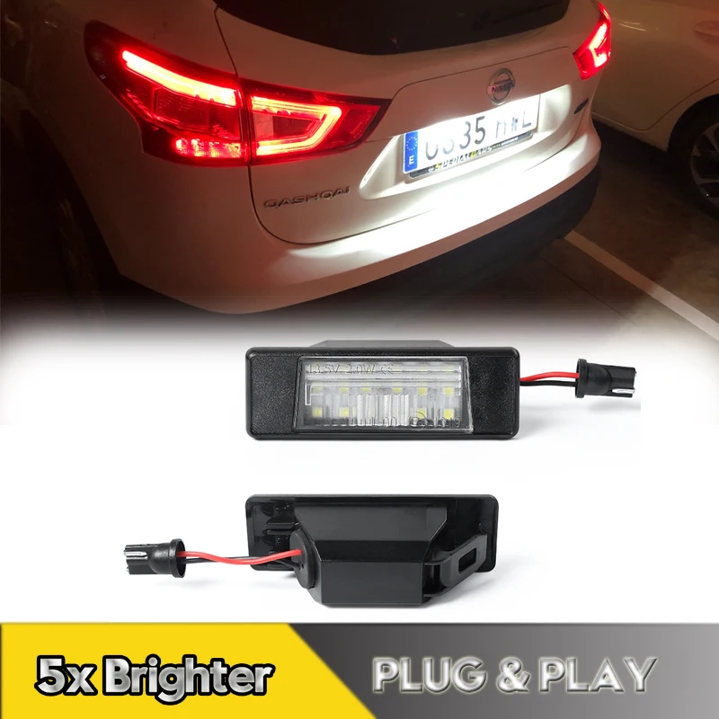 Лампы для номерного знака для Nissan Qashqai Juke Micra Versa NV200 Note March X-Trail Kicra, 2 шт.
Лампы для номерного знака для Nissan Qashqai Juke Micra Versa NV200 Note March X-Trail Kicra, 2 шт.