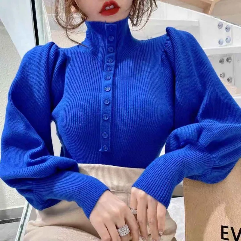 Korean Sweater Women New Outerwear Autumn and Winter Solid Color Top Thickened Knitwear Women Puff Sleeve Pullover
Korean Sweater Women New Outerwear Autumn and Winter Solid Color Top Thickened Knitwear Women Puff Sleeve Pullover