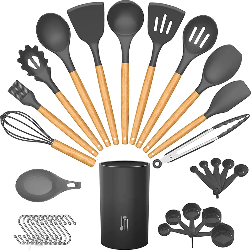 33 Pcs Cooking Utensils Set, Silicone Kitchen Utensil Set, Food Grade Silicone Spatula Set, BPA-Free, Heat Resistant Kitchen Gad
33 Pcs Cooking Utensils Set, Silicone Kitchen Utensil Set, Food Grade Silicone Spatula Set, BPA-Free, Heat Resistant Kitchen Gad