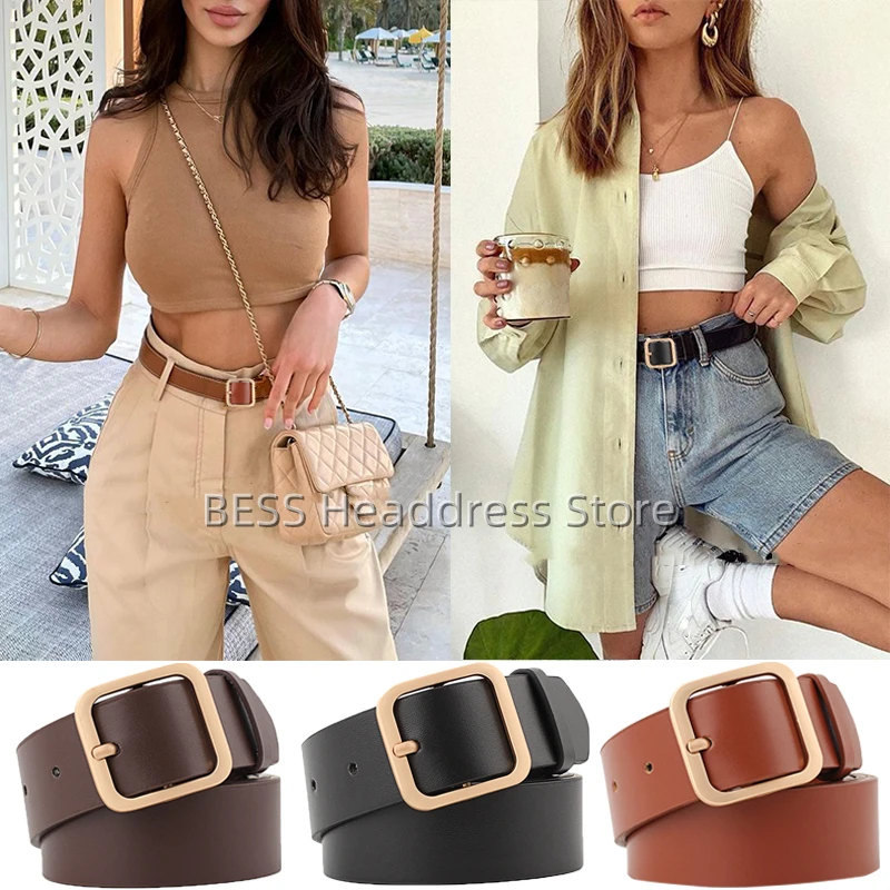 Fashion PU Leather Belt for Women Square Pin Buckle Belts High Quality Ladies Dress Jeans Strap Girls Waistband Adjustable Belts
Fashion PU Leather Belt for Women Square Pin Buckle Belts High Quality Ladies Dress Jeans Strap Girls Waistband Adjustable Belts
