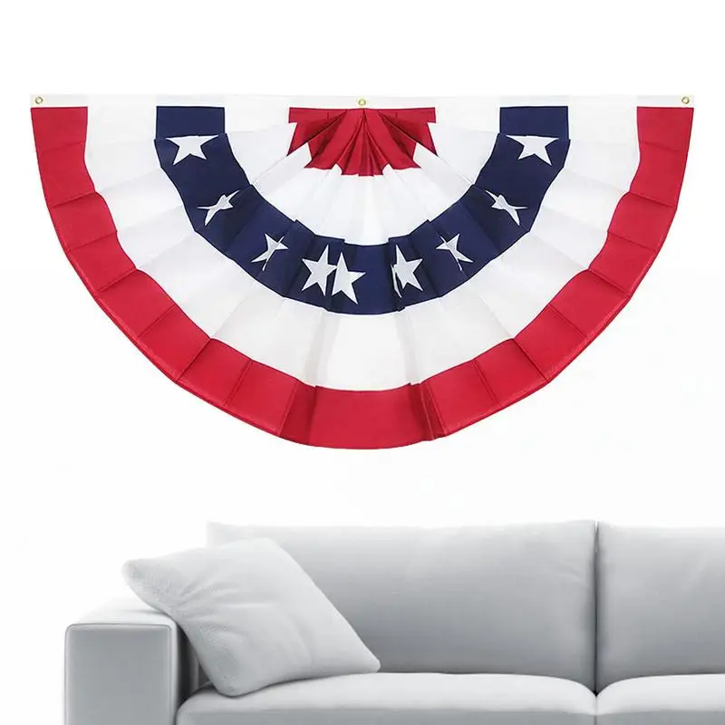 Американский флаг США Флаг США плиссированный фанат Флаг США патриотический полувеер баннер флаг с латунными люверсами 4 июля 
Американский флаг США Флаг США плиссированный фанат Флаг США патриотический полувеер баннер флаг с латунными люверсами 4 июля