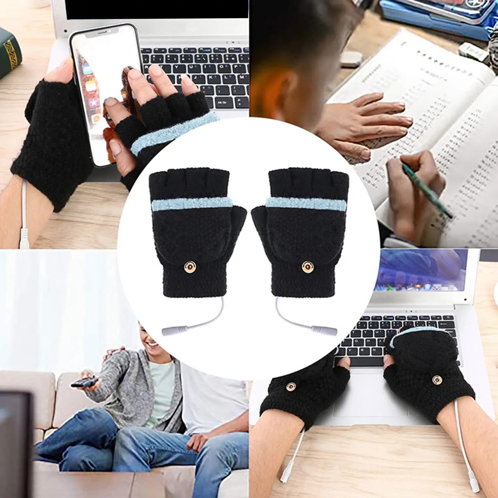 Rechargeable Heated Gloves with USB Cable, Knitting Wool Breathable Winter Gloves, Ski Cycling Gloves unisex adult Gifts
Rechargeable Heated Gloves with USB Cable, Knitting Wool Breathable Winter Gloves, Ski Cycling Gloves unisex adult Gifts