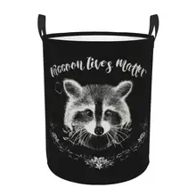 Raccoon Lives Matter Iconic Laundry Basket Collapsible Trash Panda Racoon Baby Hamper for Nursery Toys Organizer Storage Bins