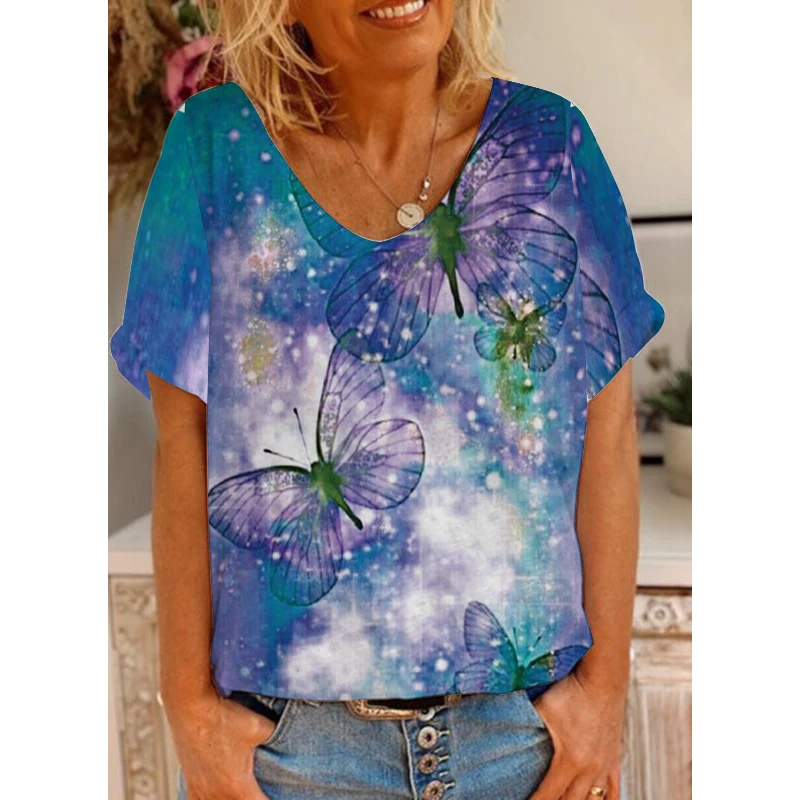 Kanchiii Summer 2022 New Women 's t - shirt 3D printed Fashion Flower Pictures Short sleeves transpirable and Comfortable
Kanchiii Summer 2022 New Women 's t - shirt 3D printed Fashion Flower Pictures Short sleeves transpirable and Comfortable