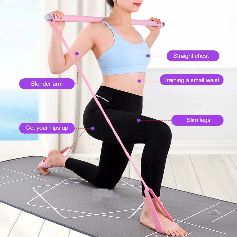Bar Gym Pilates Stick w/ Resistance Band Fitness Workout Yoga Training Equipment for Easy Safety Working-out Supplies
Bar Gym Pilates Stick w/ Resistance Band Fitness Workout Yoga Training Equipment for Easy Safety Working-out Supplies
