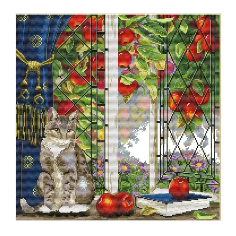 Набор для вышивки крестиком с изображением кошки на подоконнике, 14 шт.
Набор для вышивки крестиком с изображением кошки на подоконнике, 14 шт.
