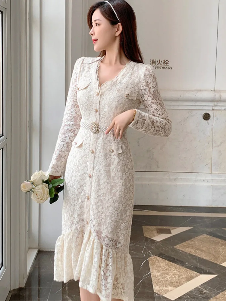 Женское кружевное платье SMTHMA, винтажное платье с длинным рукавом, элегантное платье-русалка, Новинка
Женское кружевное платье SMTHMA, винтажное платье с длинным рукавом, элегантное платье-русалка, Новинка