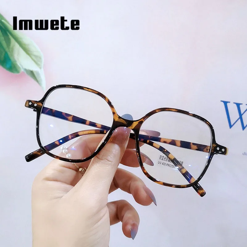 

Imwete Ретро индивидуальная оправа для очков с защитой от синего света трендовые квадратные декоративные очки для мужчин и женщин мужские опр...
