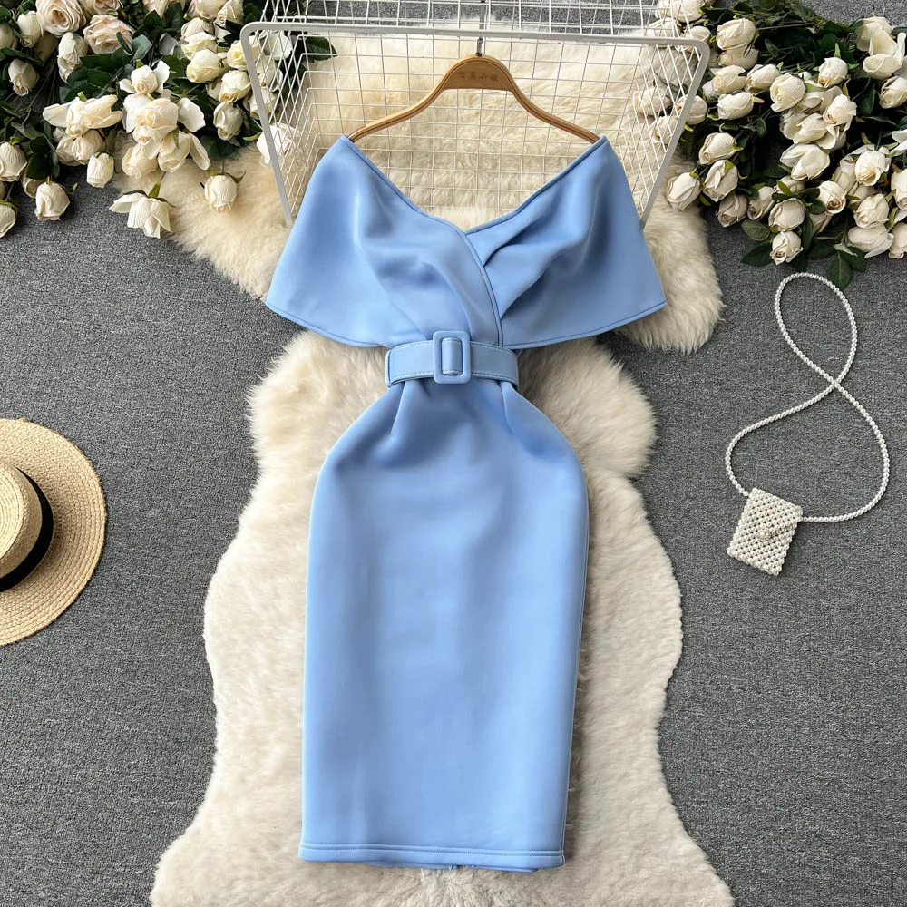 Amolapha Women V-neck Ruffles Short Sleeve Sashes Fanny Pack Hip Sheath Party Fashion Dress Vestidos
Amolapha Women V-neck Ruffles Short Sleeve Sashes Fanny Pack Hip Sheath Party Fashion Dress Vestidos