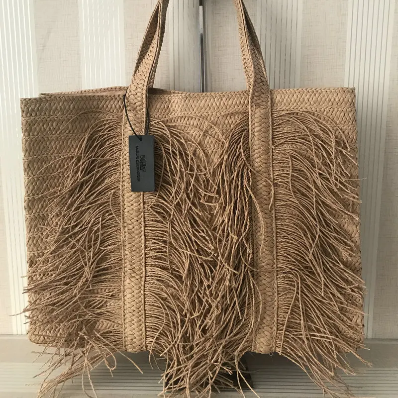 Large Capacity Tassel Straw Bag Women Shoulder Bag Handmade Woven Women Handbag Big Bohemia Beach Straw Women's Bag Shopper Tote
Large Capacity Tassel Straw Bag Women Shoulder Bag Handmade Woven Women Handbag Big Bohemia Beach Straw Women's Bag Shopper Tote