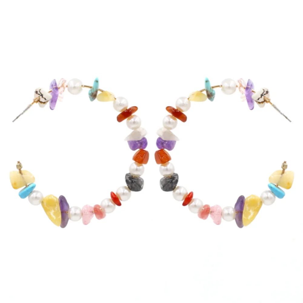 Bohemian Style Natural Stone String C Shape Earrings For Women Girl Fashion Imitation Pearl Earrings Jewelry Party Birthday Gift
Bohemian Style Natural Stone String C Shape Earrings For Women Girl Fashion Imitation Pearl Earrings Jewelry Party Birthday Gift