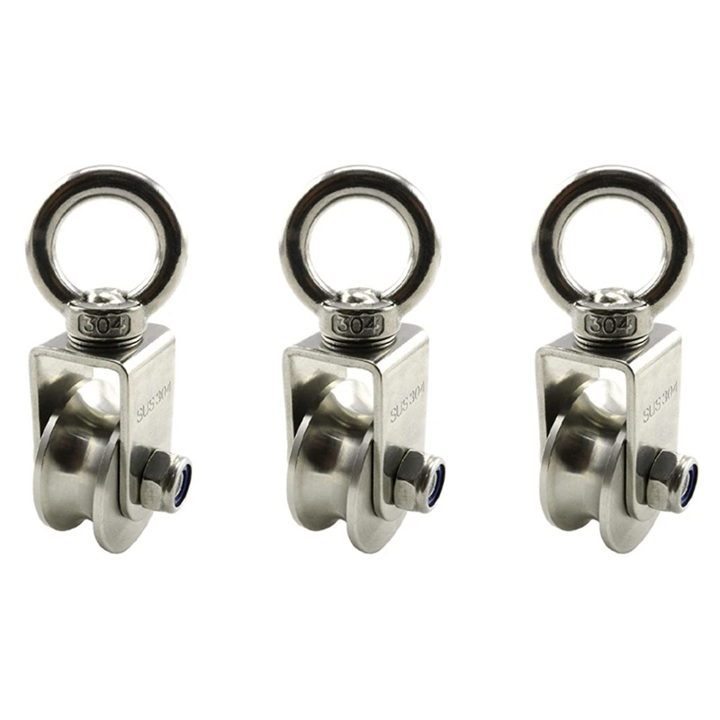 3X U Type Swivel Pulley Stainless Steel Duplex Bearing Silent Detachable 360 Degree Rotation Heavy Duty Traction Wheel
3X U Type Swivel Pulley Stainless Steel Duplex Bearing Silent Detachable 360 Degree Rotation Heavy Duty Traction Wheel