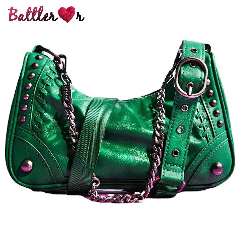 Women's Motorcycle Armpit Bags 2022 Punk Shoulder Underarm Bags Cool Rivets Totes Bag Ladies Leather Chain Handbag Vintage Bolsa
Women's Motorcycle Armpit Bags 2022 Punk Shoulder Underarm Bags Cool Rivets Totes Bag Ladies Leather Chain Handbag Vintage Bolsa