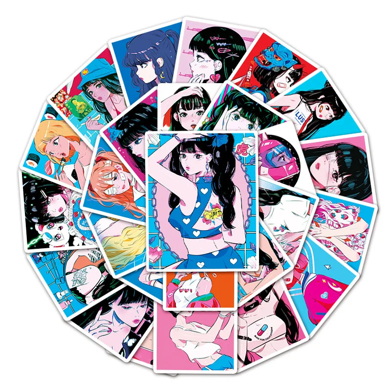 51 Pcs/set Sweetheart Girl Cartoon Stickers New Y2k Personality Graffiti Stickers Fashion Laptop Refrigerator Suitcase Stickers
51 Pcs/set Sweetheart Girl Cartoon Stickers New Y2k Personality Graffiti Stickers Fashion Laptop Refrigerator Suitcase Stickers