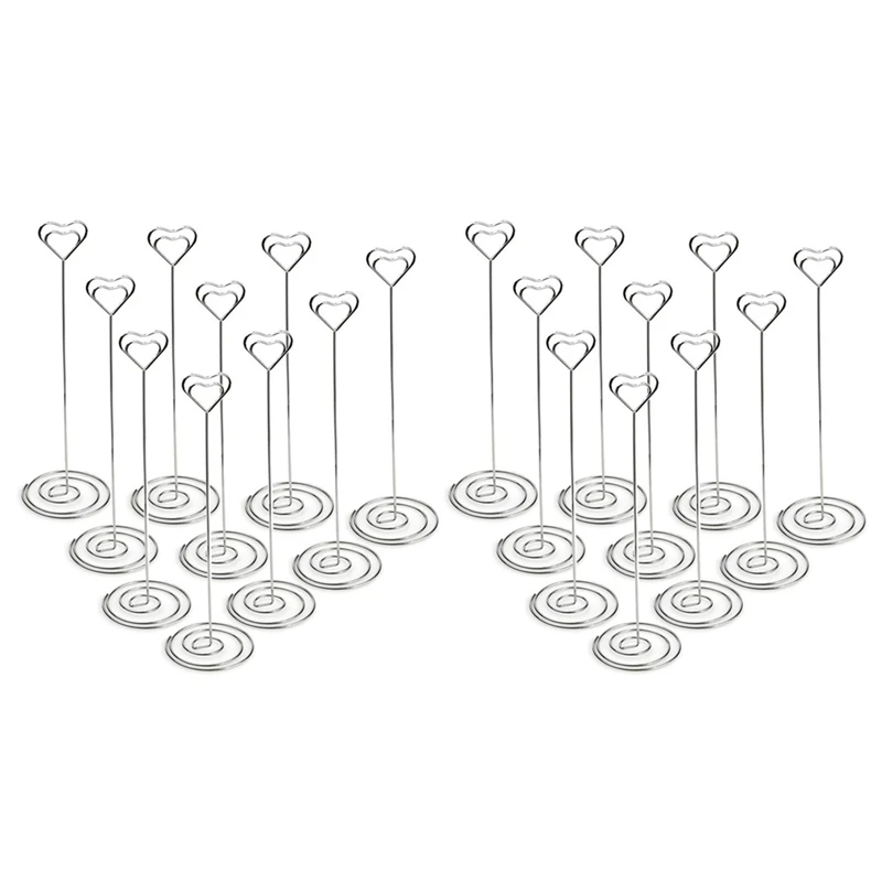 20Pcs 8.6 Inch Tall Place Card Holders Heart Shape Table Number Holder Stands Picture Photo Note Memo Clip For Wedding
20Pcs 8.6 Inch Tall Place Card Holders Heart Shape Table Number Holder Stands Picture Photo Note Memo Clip For Wedding