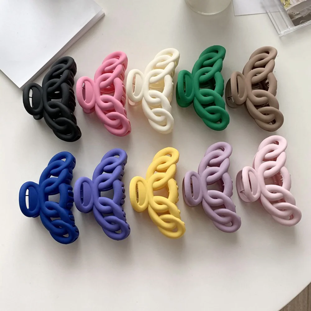 New Korea Chain Shape Acrylic Hair Claws Crab Large Matte Claw Clips for Woman Girls Bath Barrette Ladiy Fashion Headdress
New Korea Chain Shape Acrylic Hair Claws Crab Large Matte Claw Clips for Woman Girls Bath Barrette Ladiy Fashion Headdress