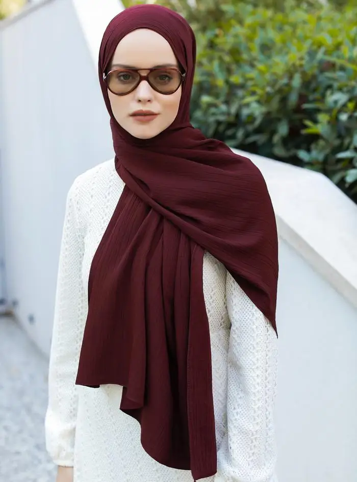 WOMEN HIJAB SHAWL ACCESSORY SCARF COTTON MEVSİMLİK SOLID COLOR BURGUNDY 
WOMEN HIJAB SHAWL ACCESSORY SCARF COTTON MEVSİMLİK SOLID COLOR BURGUNDY