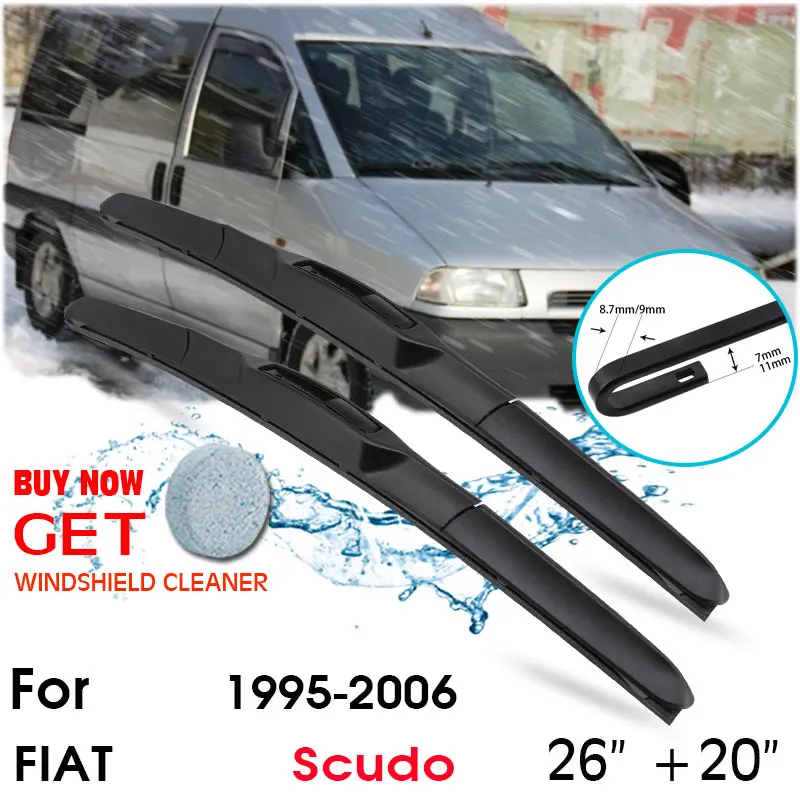 Car Wiper Blade Front Window Windshield Rubber Silicon Refill Wiper For Fiat Scudo 1995-2006 LHD / RHD 26"+20" Car Accessories
Car Wiper Blade Front Window Windshield Rubber Silicon Refill Wiper For Fiat Scudo 1995-2006 LHD / RHD 26"+20" Car Accessories