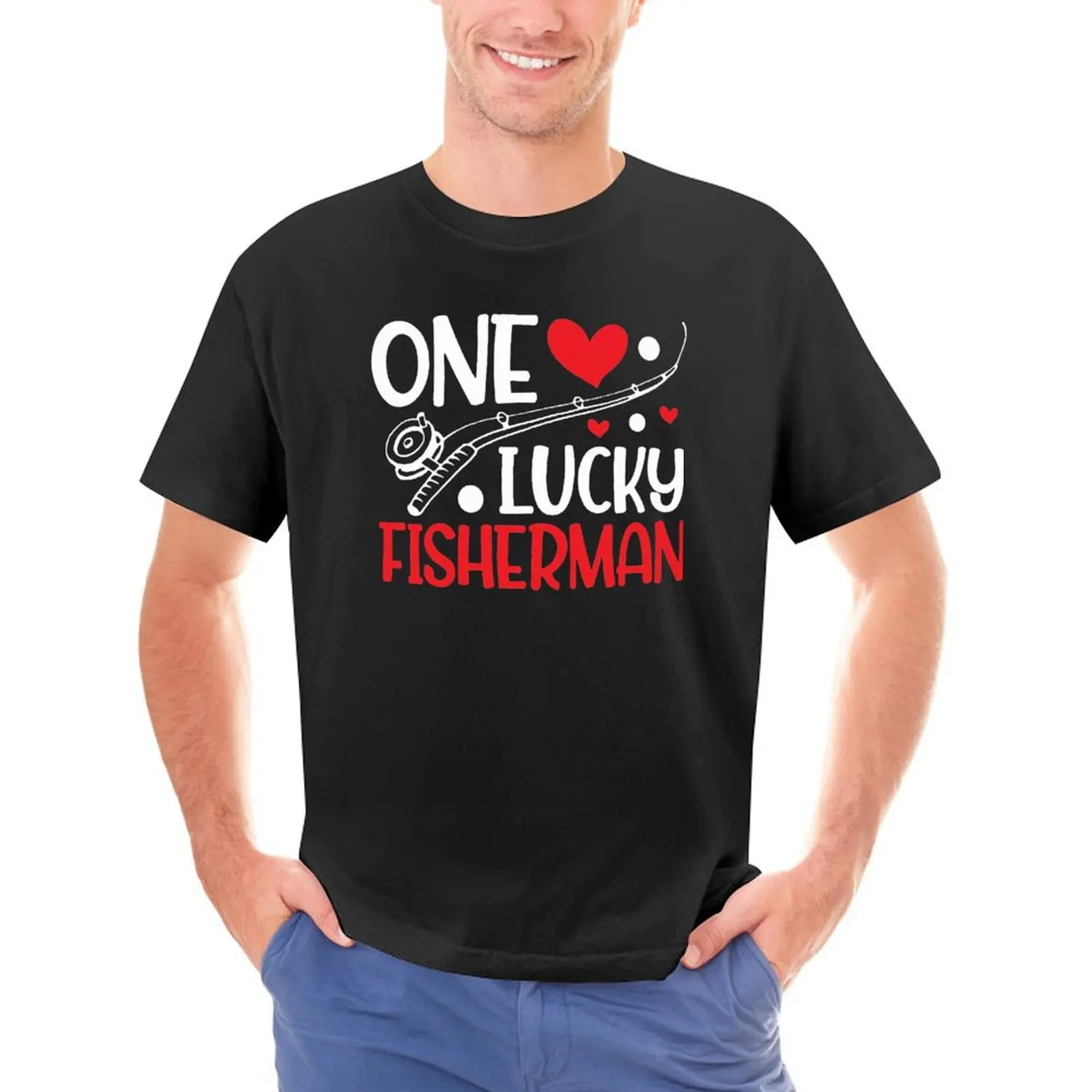 One Lucky Fisherman T-Shirts Best Catch of His Life Trendy T Shirts O Neck Graphic 100 Cotton Tee Shirt Pattern Couple Top Tees
One Lucky Fisherman T-Shirts Best Catch of His Life Trendy T Shirts O Neck Graphic 100 Cotton Tee Shirt Pattern Couple Top Tees