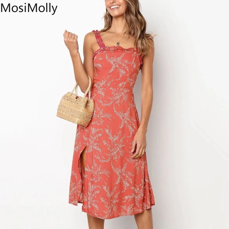 MosiMolly Summer Sundress Women Print Split Dress Midi Dress Floral Print Chic Boho Beach Dress Female Vestidos
MosiMolly Summer Sundress Women Print Split Dress Midi Dress Floral Print Chic Boho Beach Dress Female Vestidos