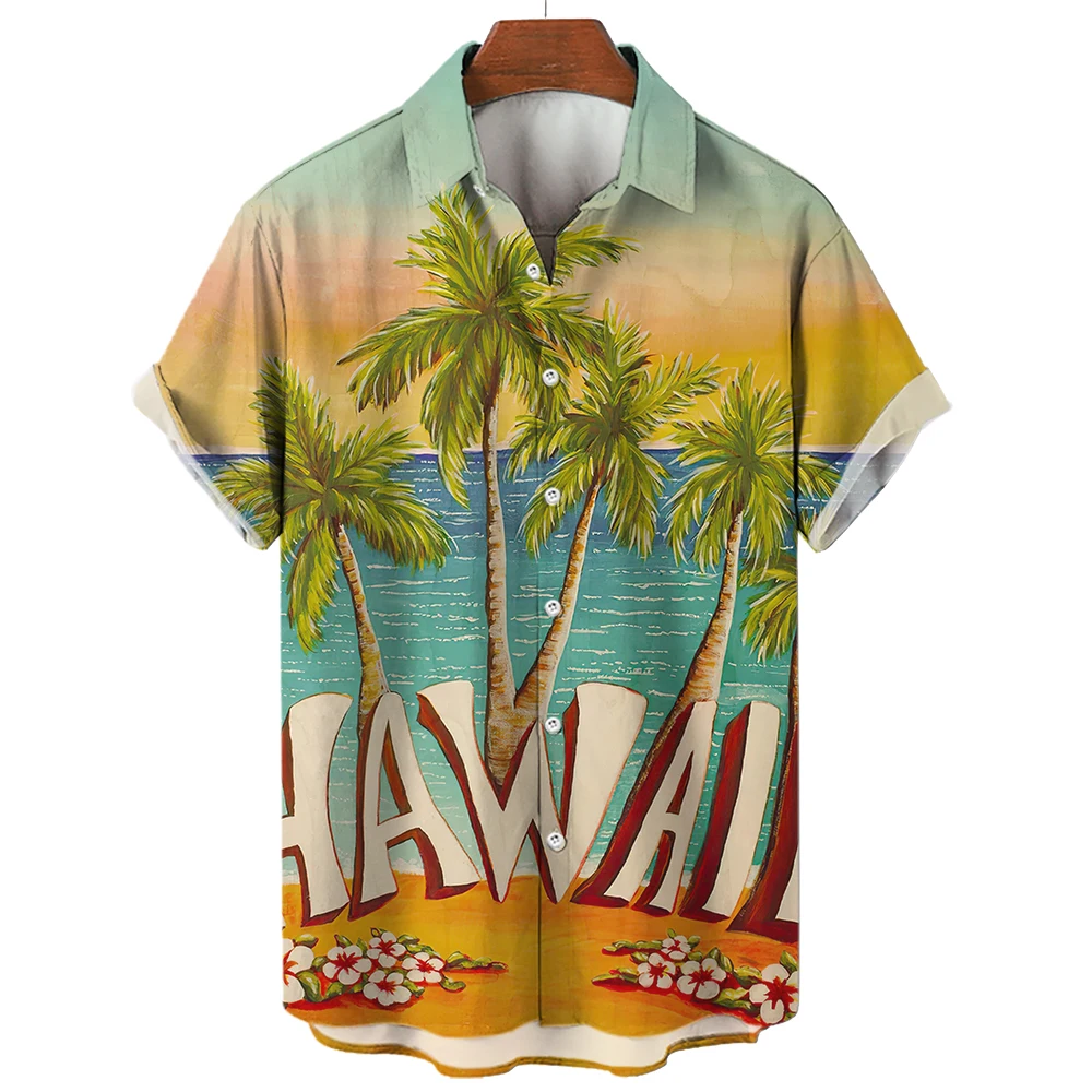 2023 Hawaiian Men's Shirt Beach Coconut Tree Print Shirt For Men Lopel Neck Button Short Sleeve Top Fashion Male Clothes Blouse
2023 Hawaiian Men's Shirt Beach Coconut Tree Print Shirt For Men Lopel Neck Button Short Sleeve Top Fashion Male Clothes Blouse