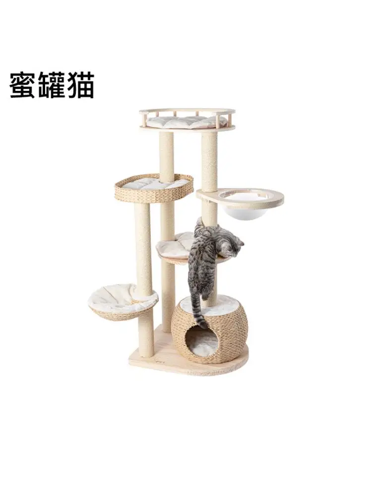 Solid Wood Cat Climbing Frame, Comfortable Cat Litter, Cat Toy, Scratch Resistant, Scratching Post Furniture
Solid Wood Cat Climbing Frame, Comfortable Cat Litter, Cat Toy, Scratch Resistant, Scratching Post Furniture